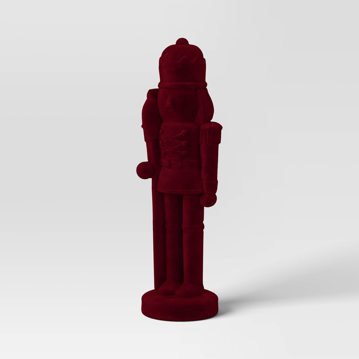 Christmas flocked nutcracker red | Decoración navideña