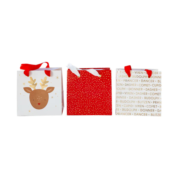 Reindeer Mini Gift Bag (Set of 6) | Cajas de Regalo