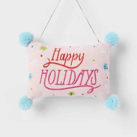 Adorno Navideño | Pillow Happy Holidays