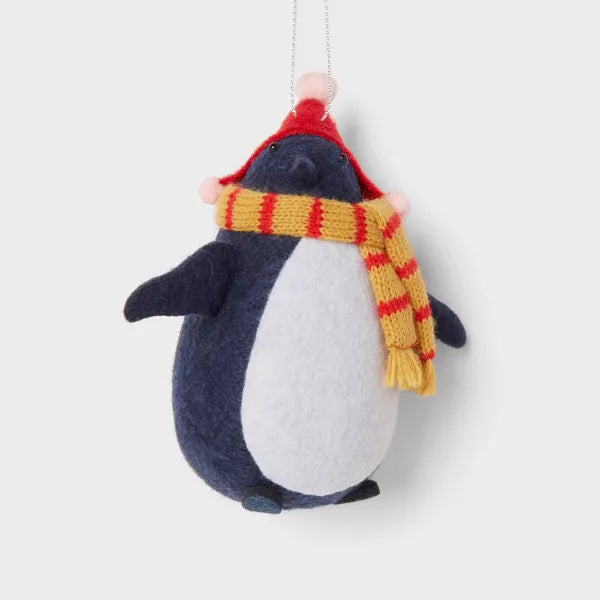 Adorno Navideño | Pingüino Bufanda Amarilla