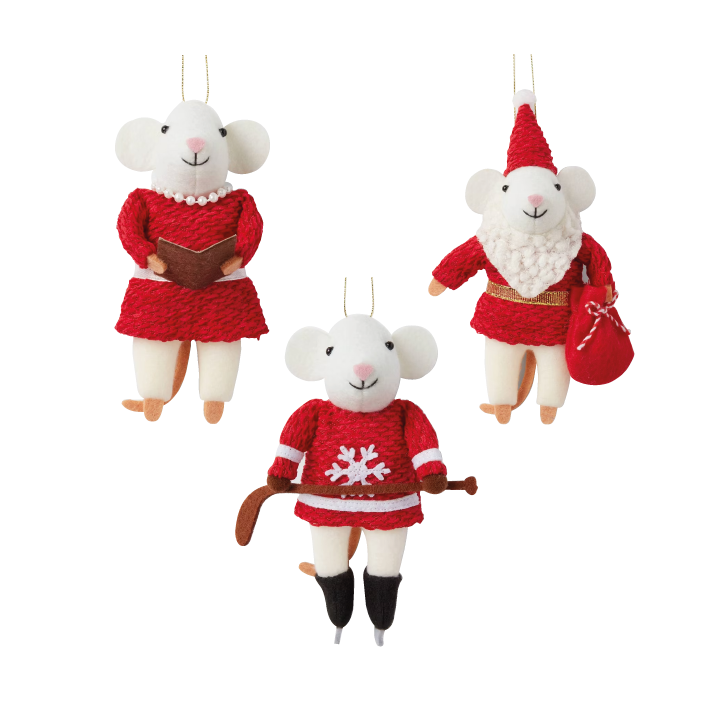 Adorno Navideño | Family Mouse (Set de 3)