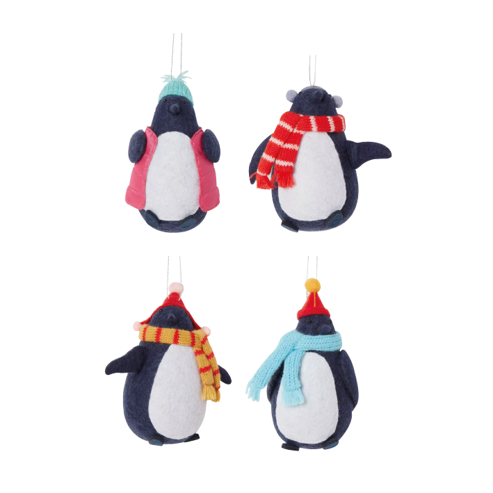 Adorno Navideño | Pingüinos (Set de 4)