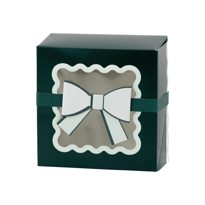 Green Bow Ric Rac Cookie Box | Cajas de Regalo