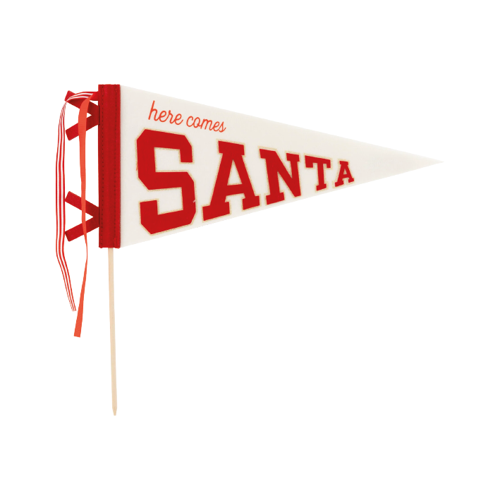 Santa Felt Pennant Flag | Decoración Navideña