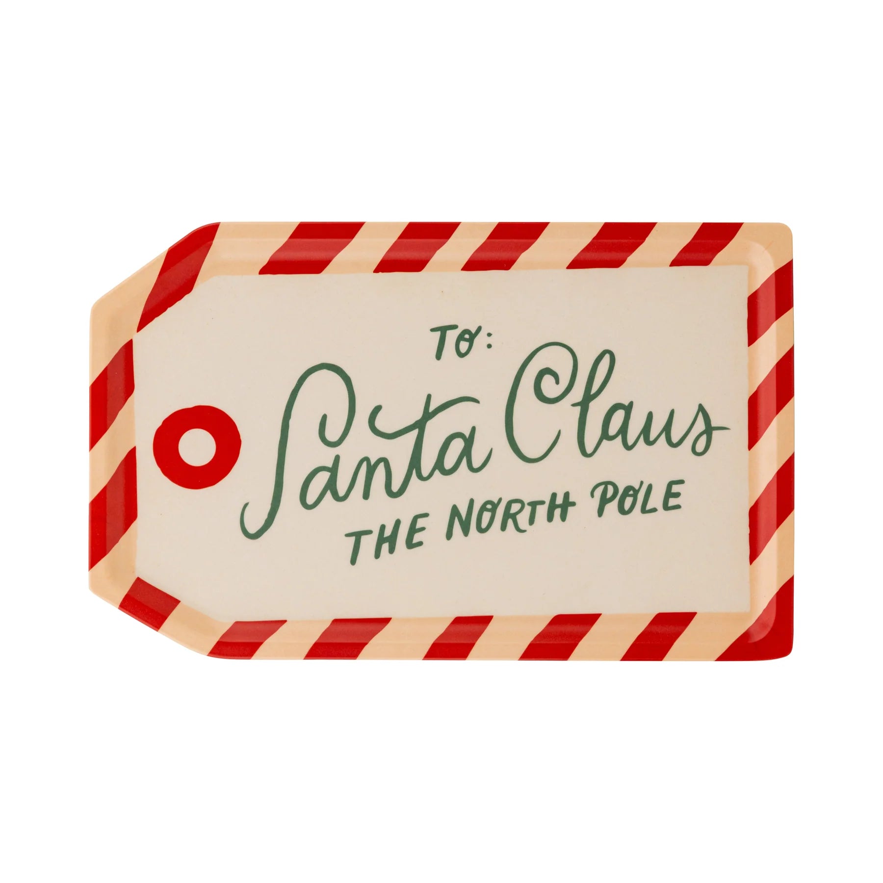 To santa tag bamboo tray | Bandeja de Bambú